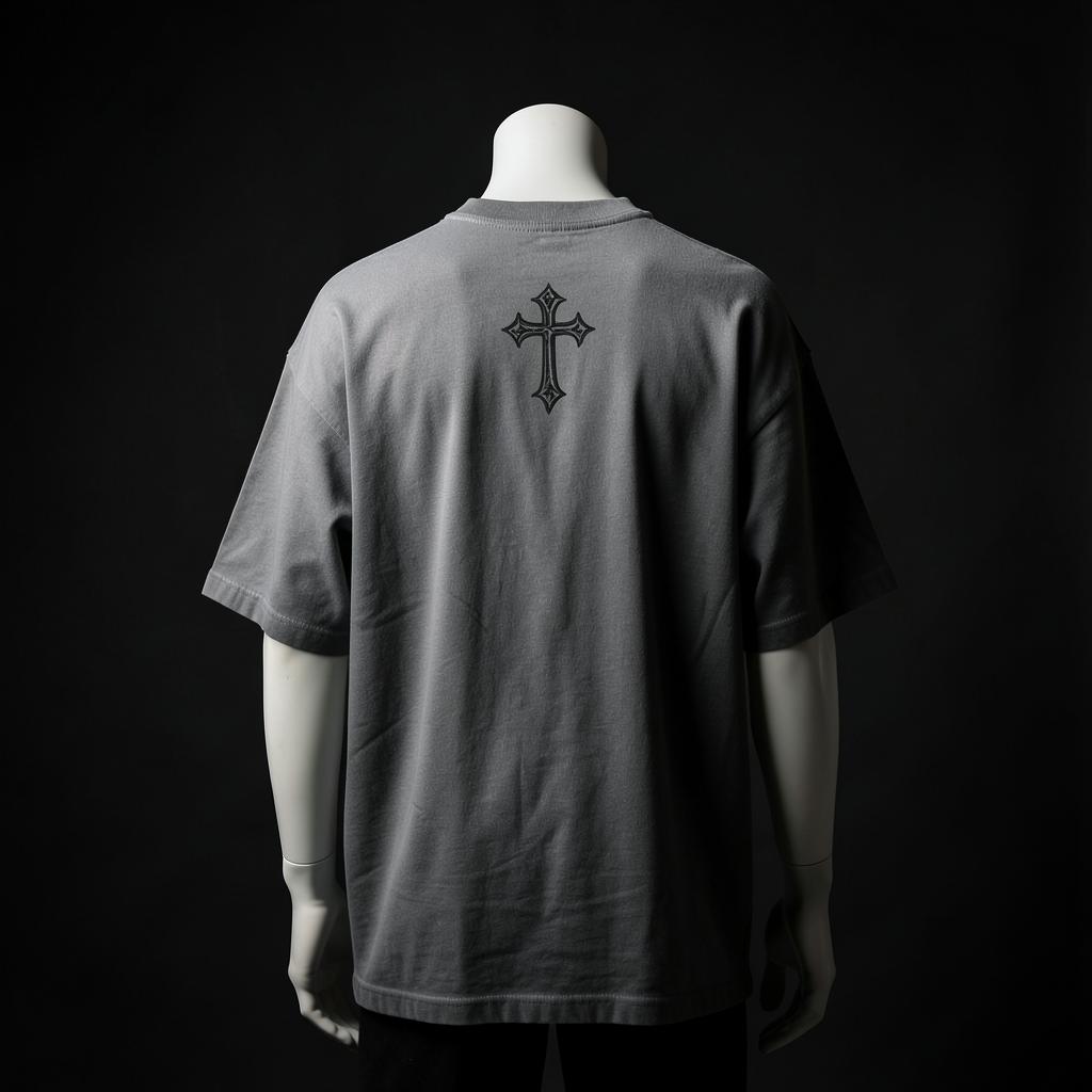 Requiem Skull Drop Shoulder Tee back print